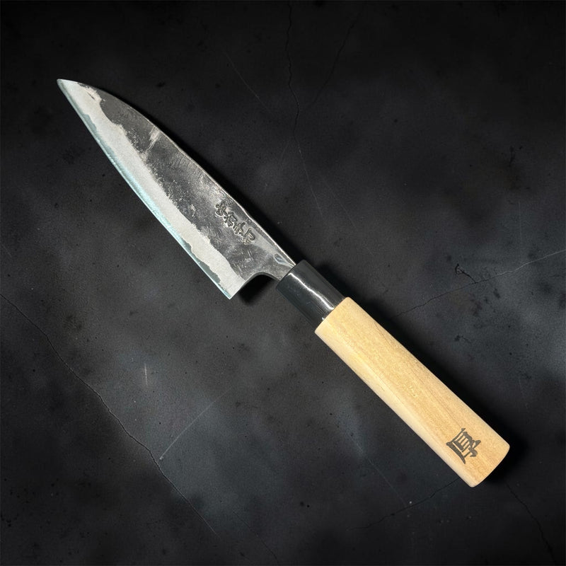 Nakamura Kurouchi Santoku Knife — Hand-Forged in Miyazaki, Shirogami #2 Steel